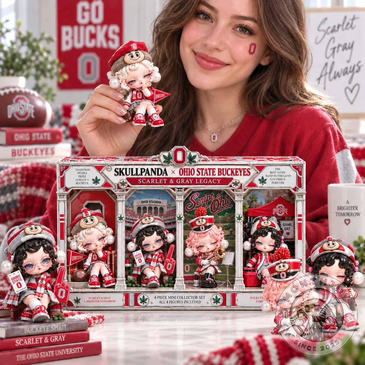 SKULLPANDA x Ohio State Buckeyes Vinyl Pop Figure Set - Close-Up