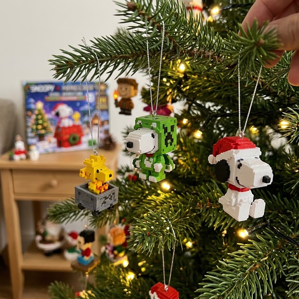Snoopy x Minecraft Pixel Adventure Christmas Advent Calendar 2026 - photo 2