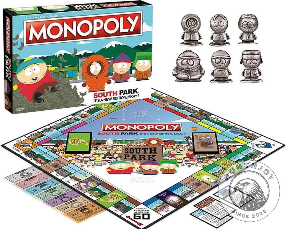 South Park Monopoly Board Game - top left corner showing game title