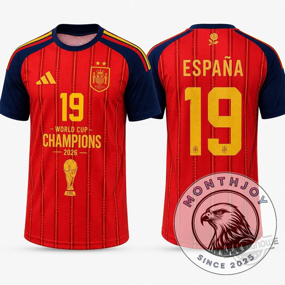 Spain Lamine Yamal 2026 World Cup 2026 Champions Jersey - Detail View
