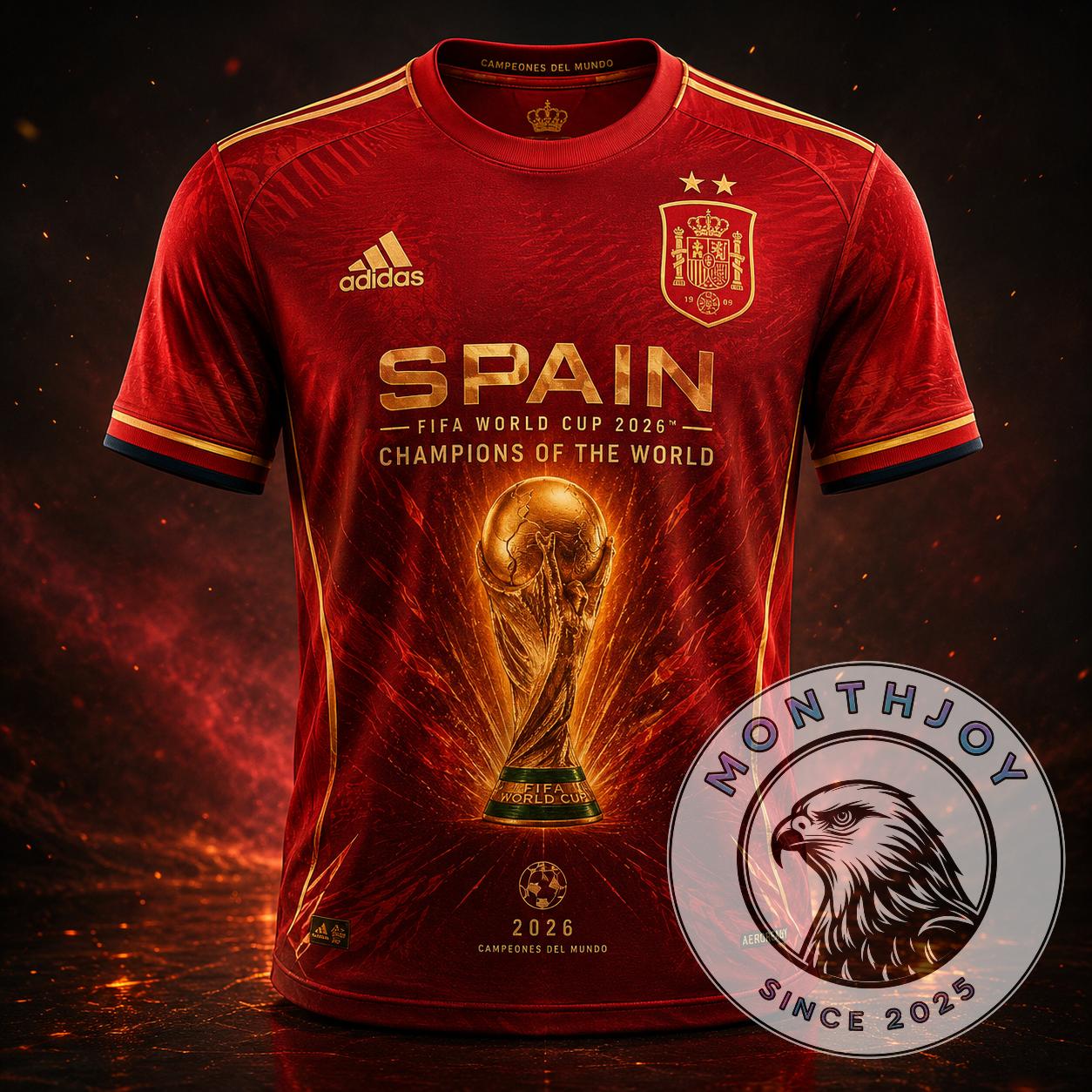 Spain FIFA World Cup 2026 Champions Jersey - Front View