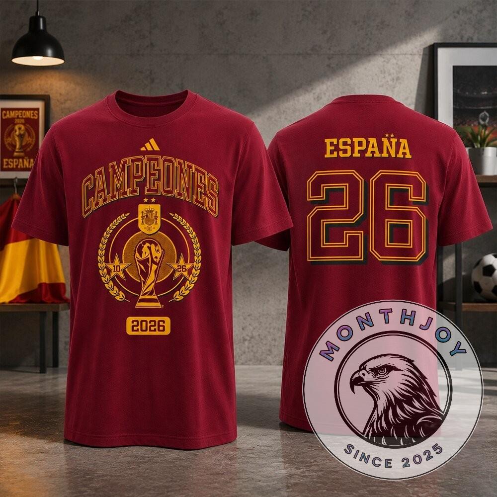 Spain FIFA World Cup 2026 Champions T-Shirt - Detail View