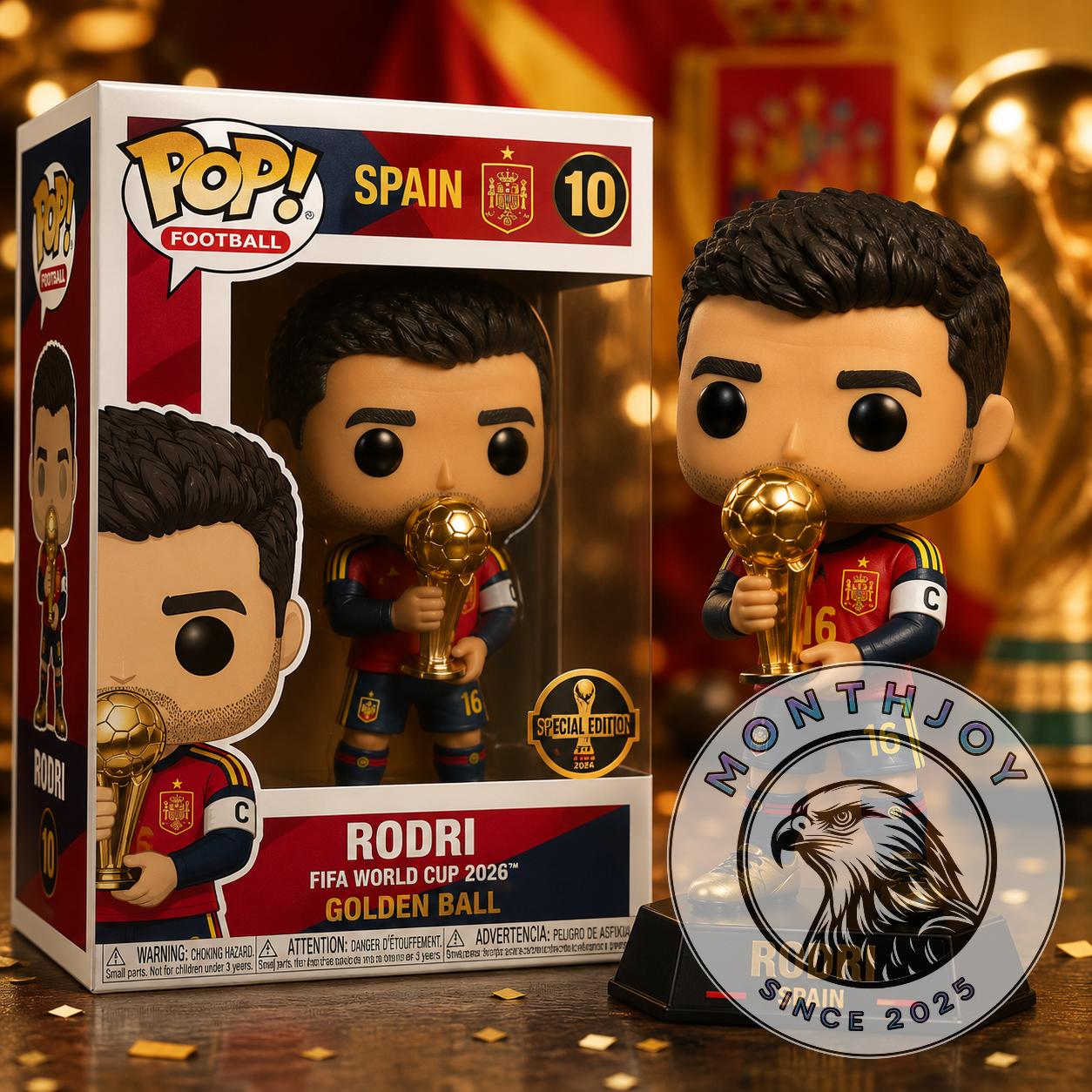 Spain Rodri FIFA World Cup 2026 Golden Ball Funko Pop - Front View