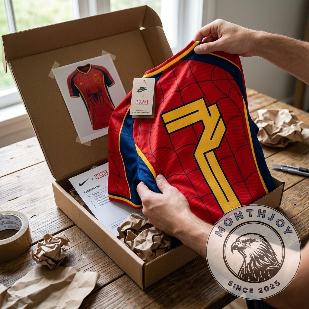 Nike x Marvel 2026 FIFA World Cup Spain Spider Man Jersey  - Detail View