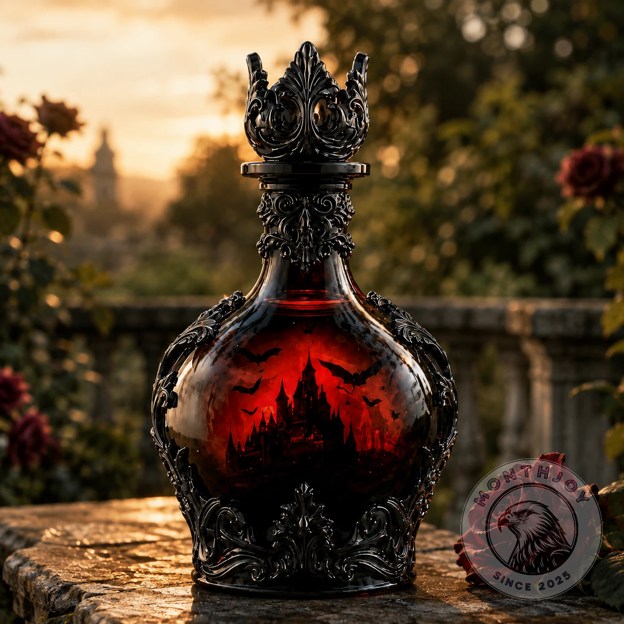 Halloween 2026 Haunted Castle Spirit Decanter - Side View
