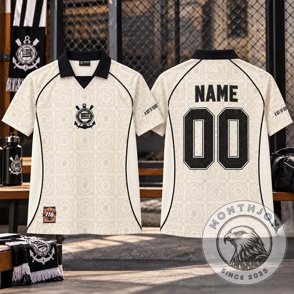 Sport Club Corinthians Paulista 116th Anniversary Polo Jersey - front and back views