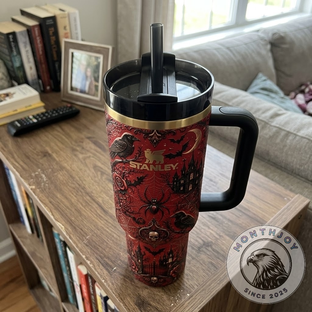 Stanley Halloween 2026 Bordeaux Lace Spider Pattern Tumbler - photo 3
