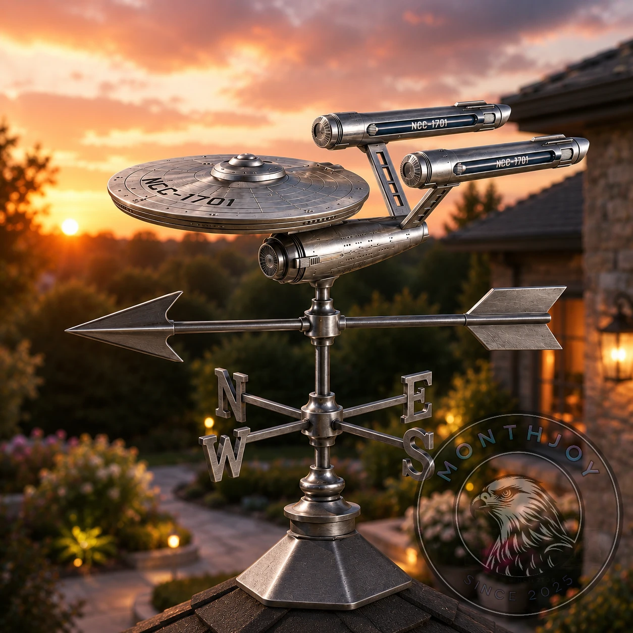 Star Trek USS Enterprise NCC-1701 Weathervane - Detail View