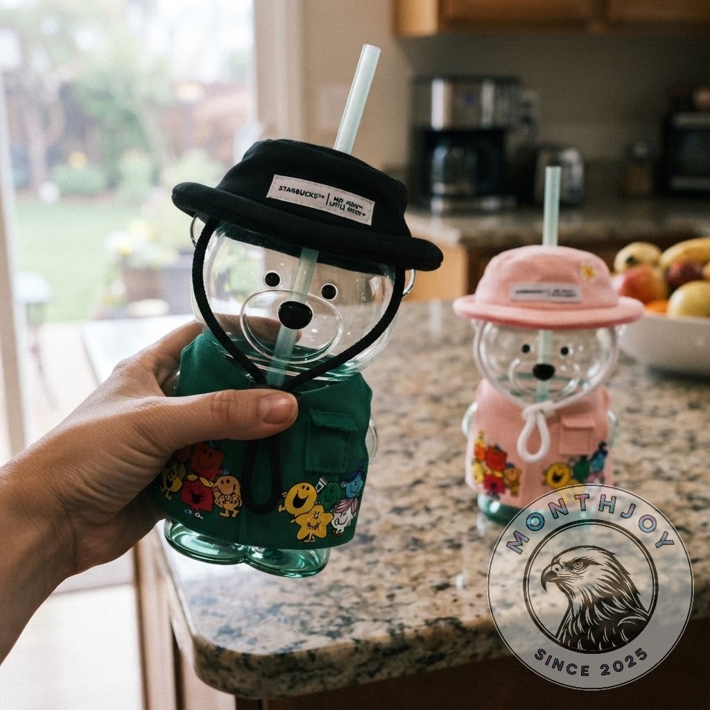 Starbucks x Mr. Men Little Miss Bearista Glass Cold Cup Tumbler - photo 2