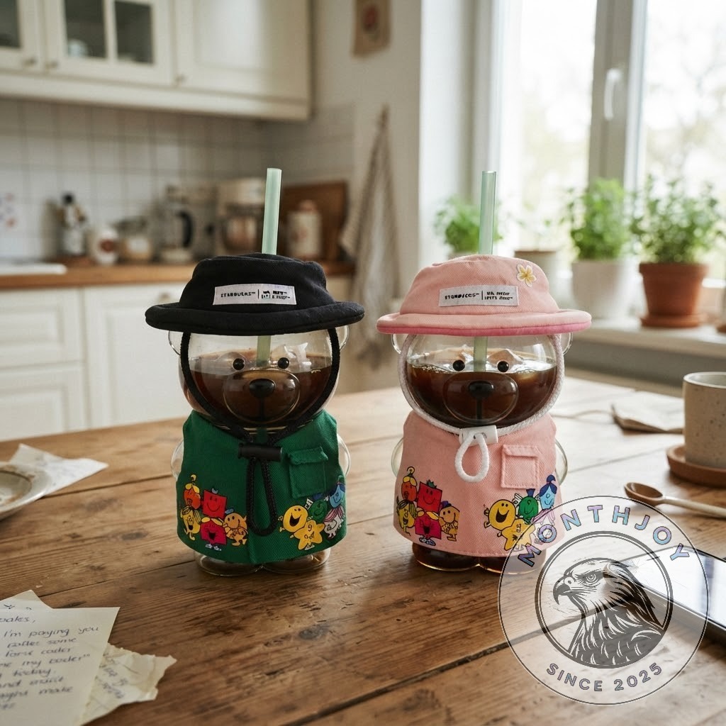 Starbucks x Mr. Men Little Miss Bearista Glass Cold Cup Tumbler - photo 3