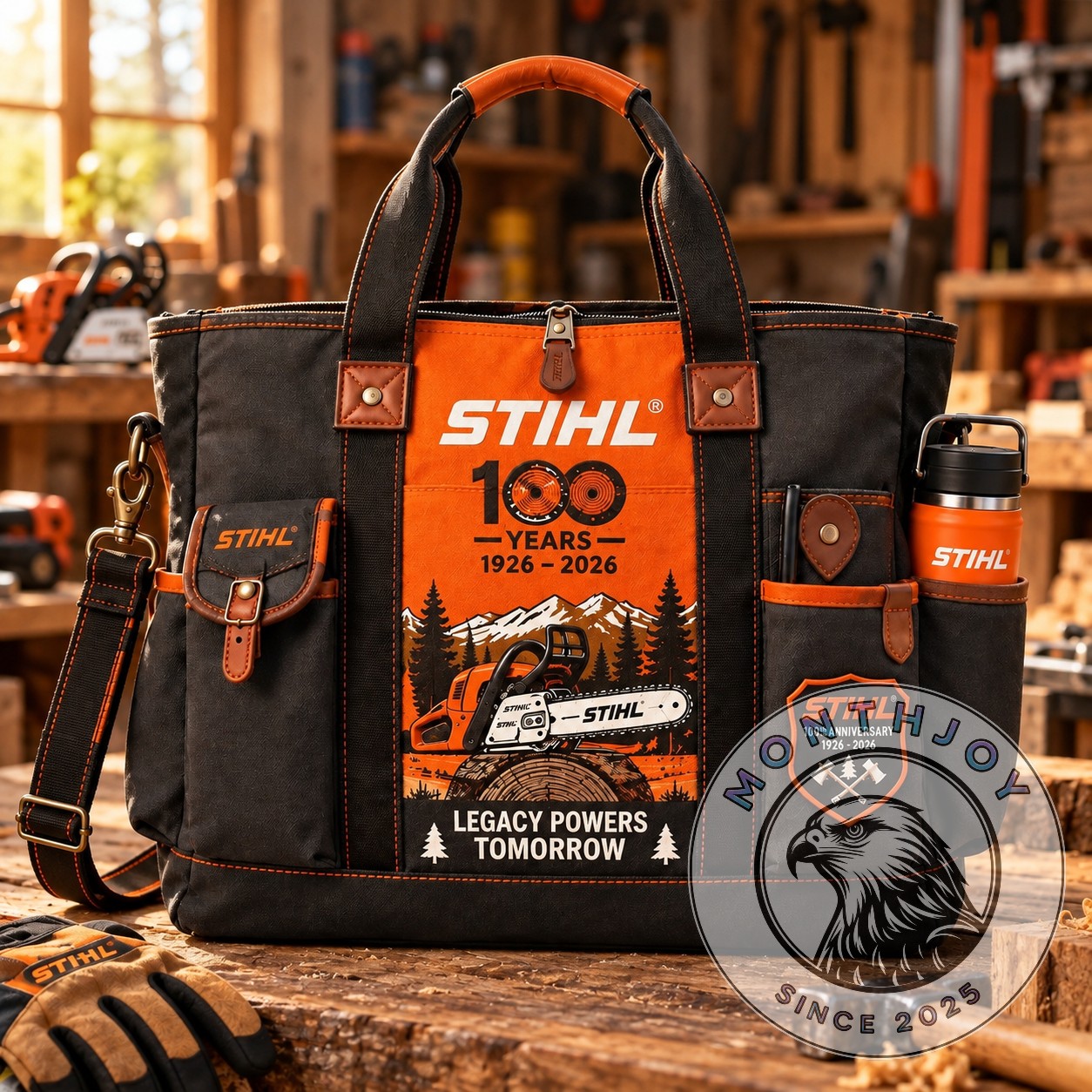 STIHL 100th Anniversary 2026 Heavy Duty Work Tote Bag - front view