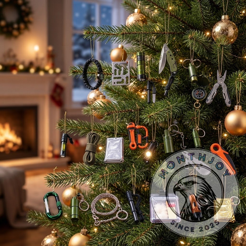 Survival 24 Unique Survival Tools Christmas Advent Calendar - arranged survival tools numbered one through 24