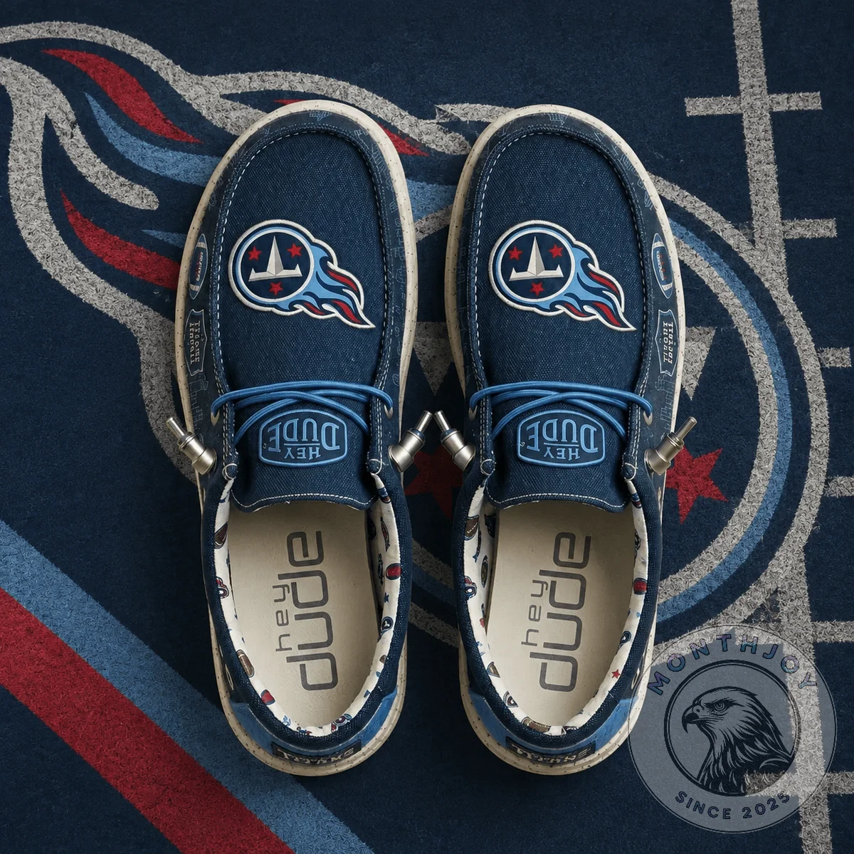 Tennessee Titans NFL Skyline Slip-On Shoes - Detail View