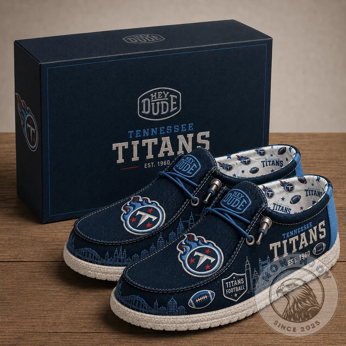 Tennessee Titans NFL Skyline Slip-On Shoes - Front View