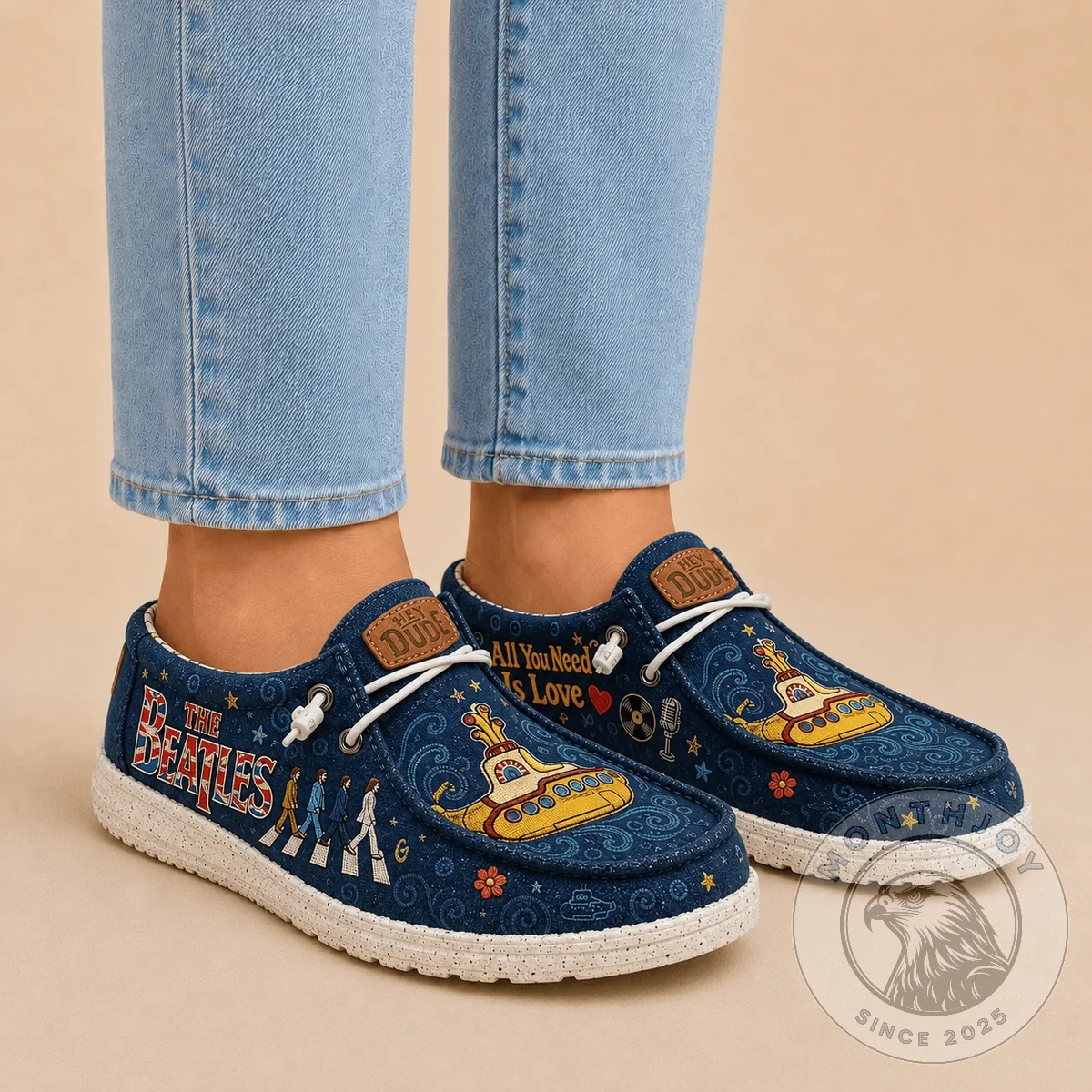 The Beatles Yellow Submarine Slip-On Shoes - Detail View