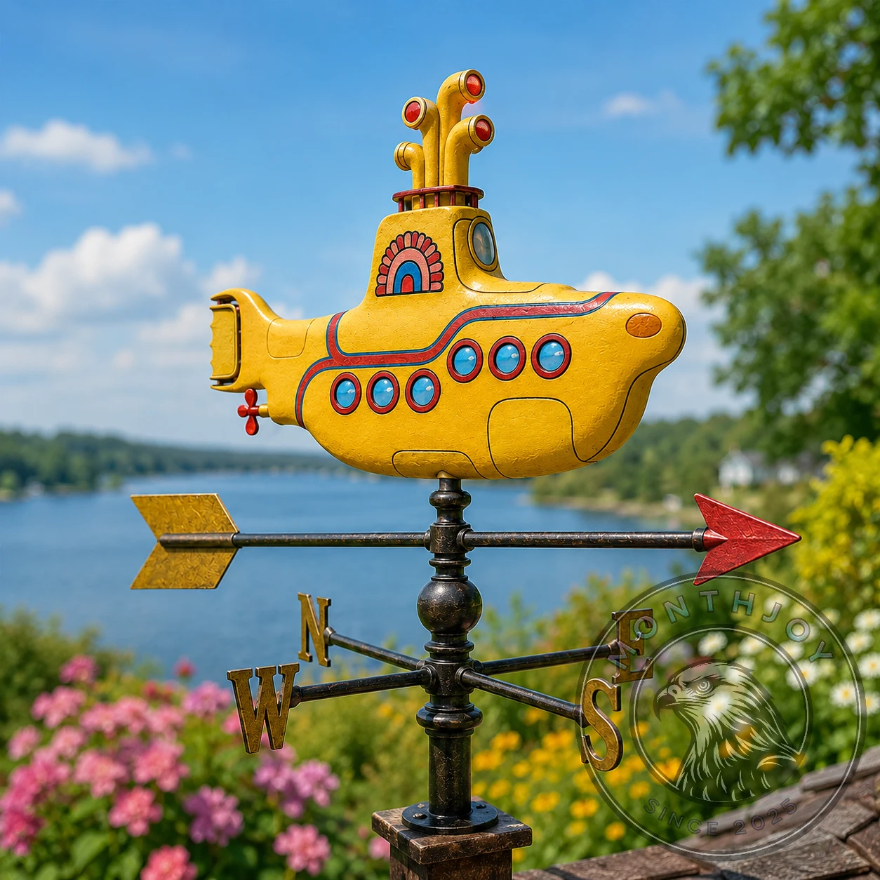 The Beatles Yellow Submarine All You Need Is Love Weathervane - Detail View