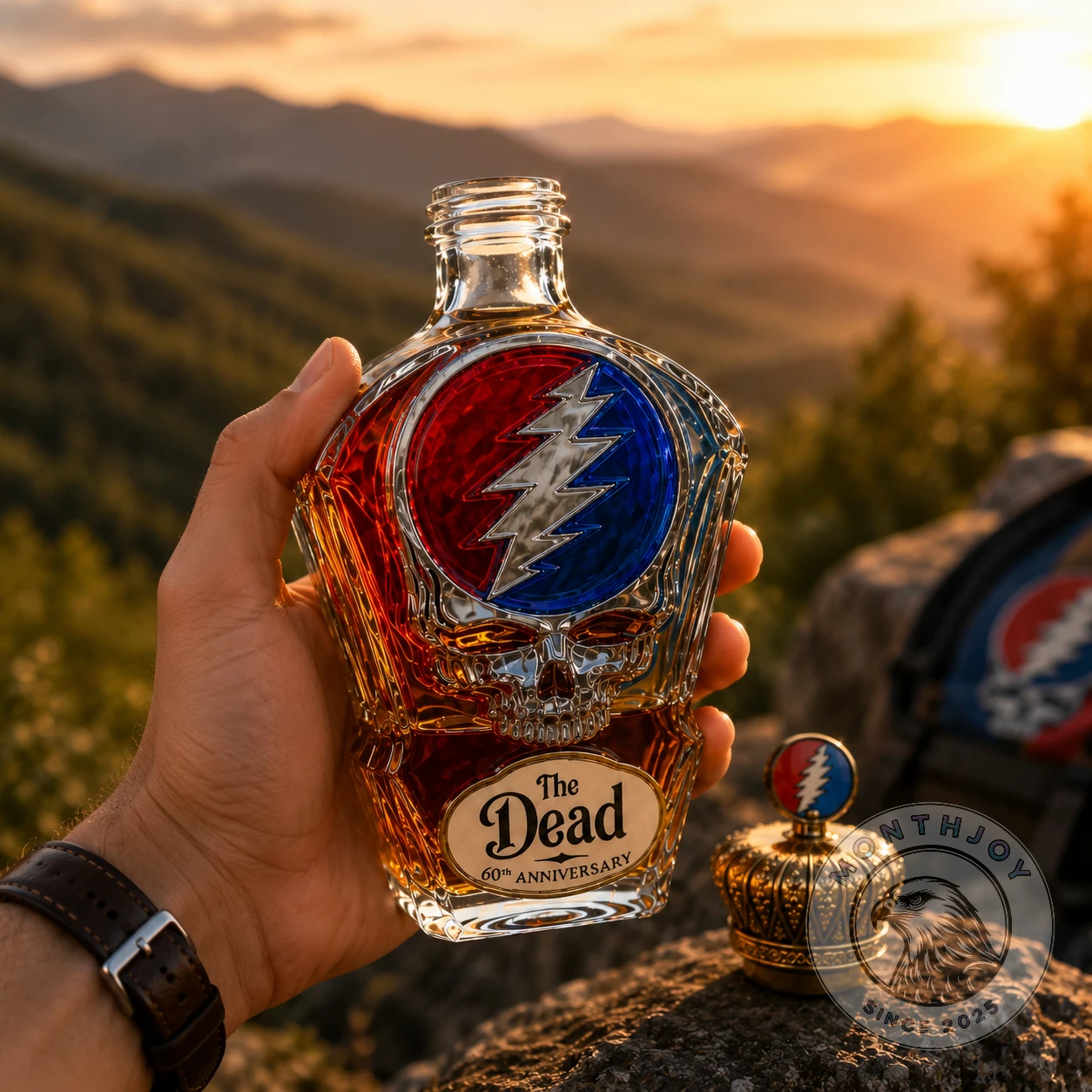 Grateful Dead 60th Anniversary Whiskey Decanter - Close-Up