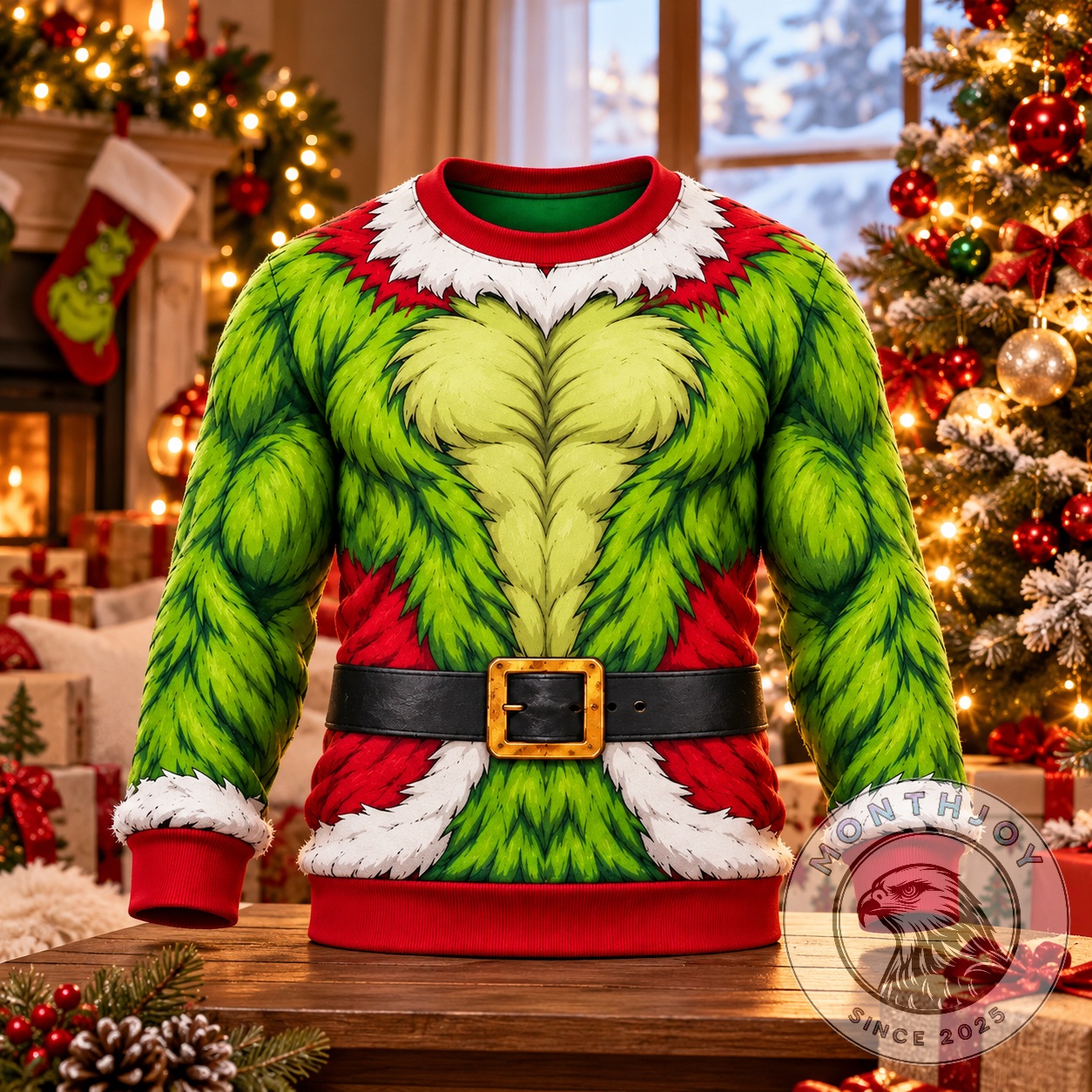 The Grinch Christmas 2026 Santa Suit Sweatshirt - photo 2