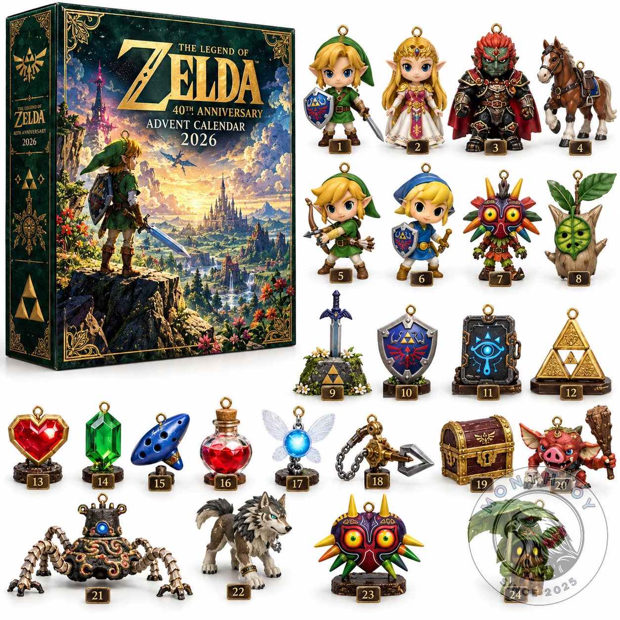 The Legend of Zelda 40th Anniversary 2026 Advent Calendar - Design Detail