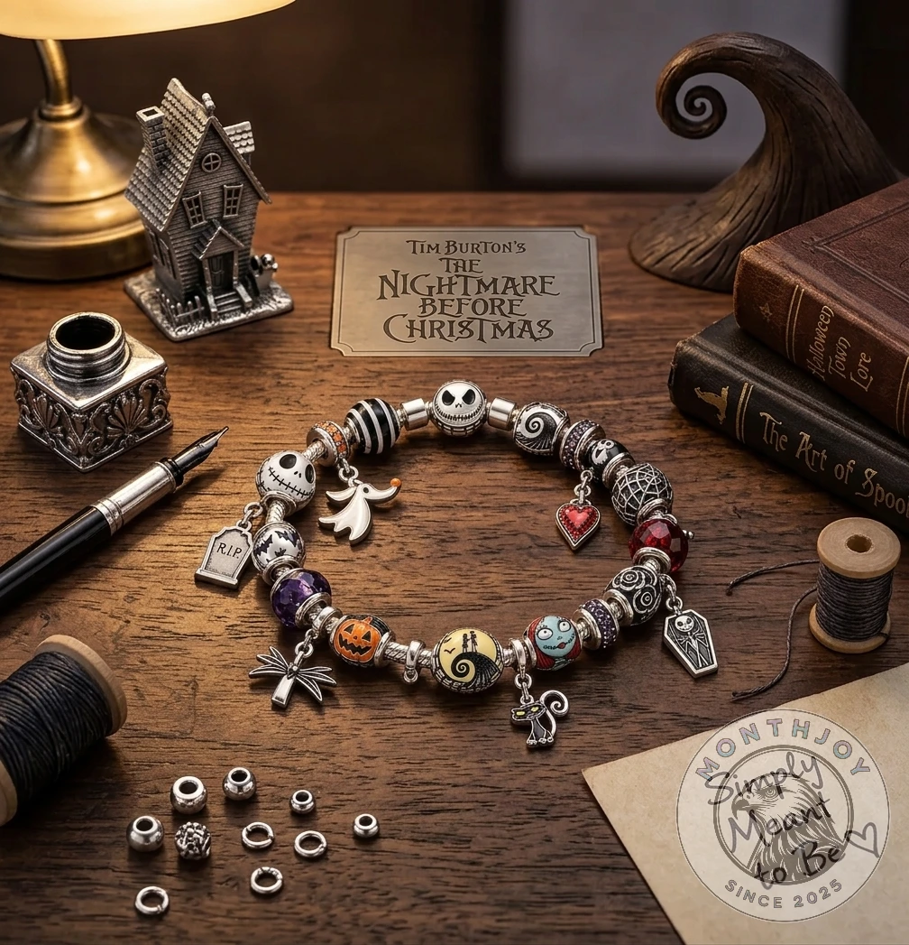 Pandora x The Nightmare Before Christmas Jack Skellington Charm Bracelet - Front View