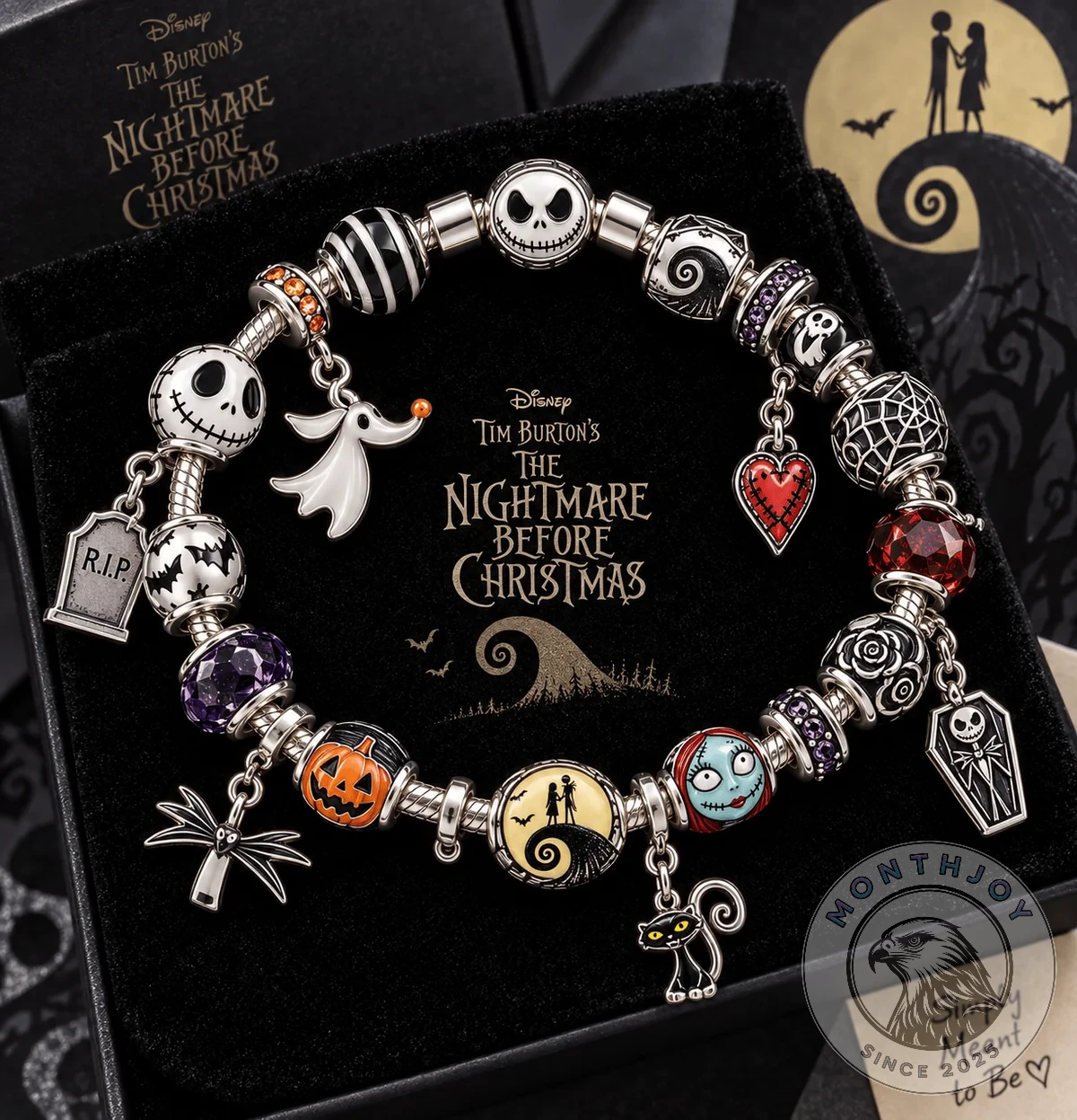 Pandora x The Nightmare Before Christmas Jack Skellington Charm Bracelet - Design Detail