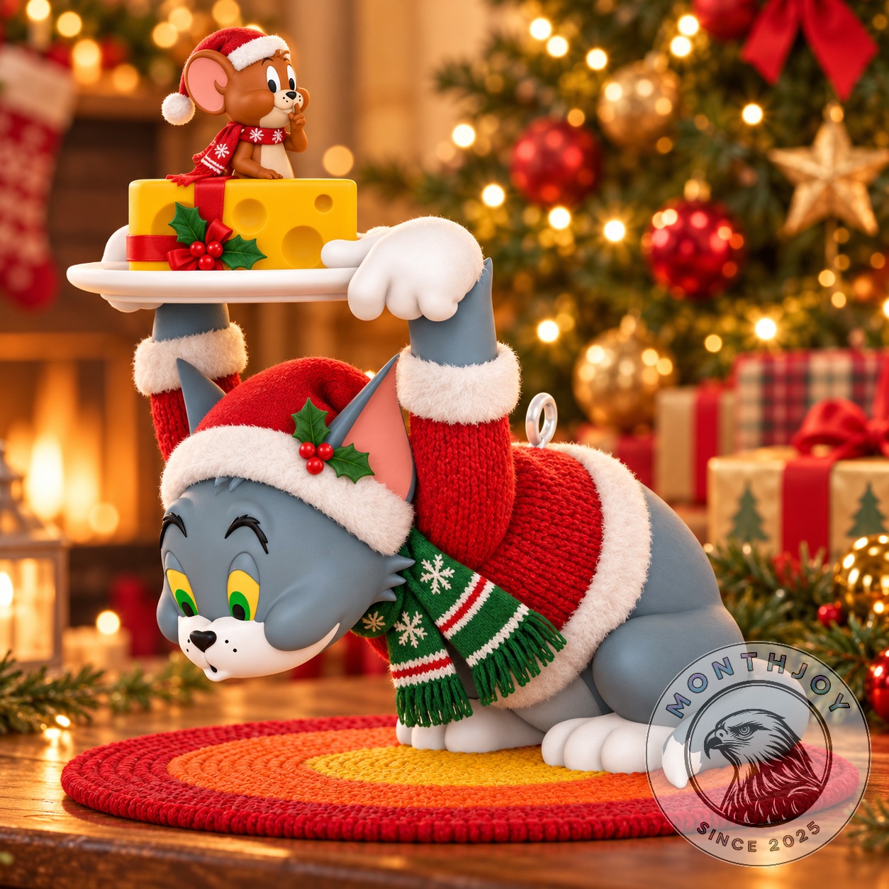 Tom and Jerry Hide and Seek Christmas 2026 Ornament - front view