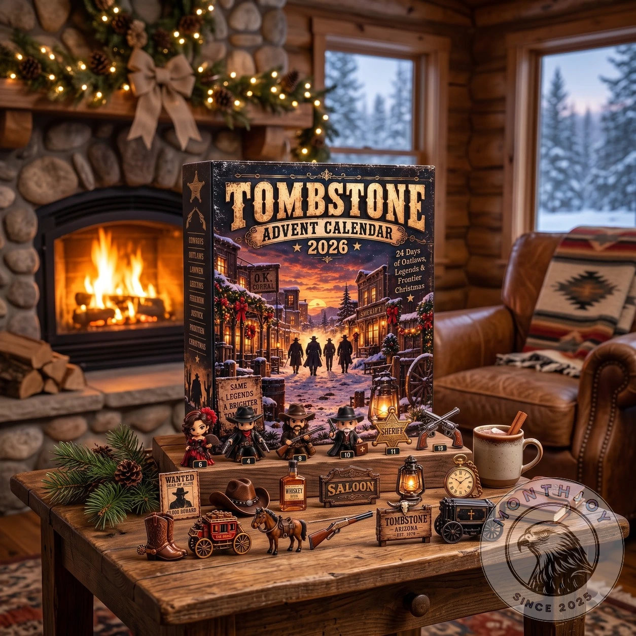 Tombstone 2026 Western Christmas Advent Calendar - Detail View