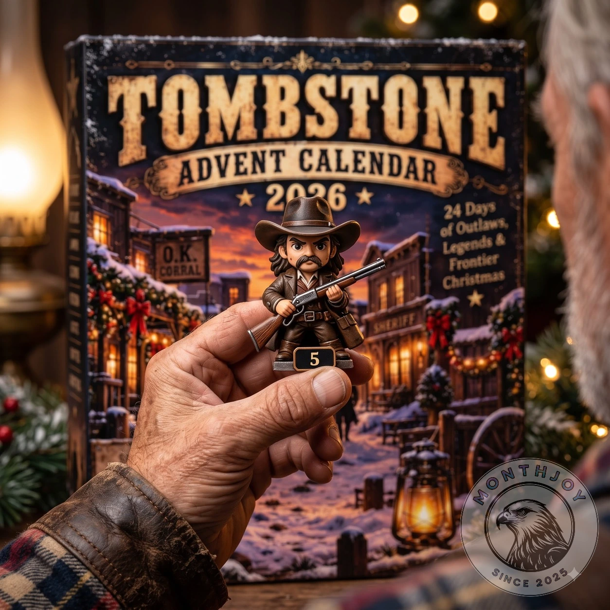 Tombstone 2026 Western Christmas Advent Calendar - Side View