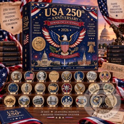 United States 250th Anniversary 2026 Coin-Shaped Advent Calendar