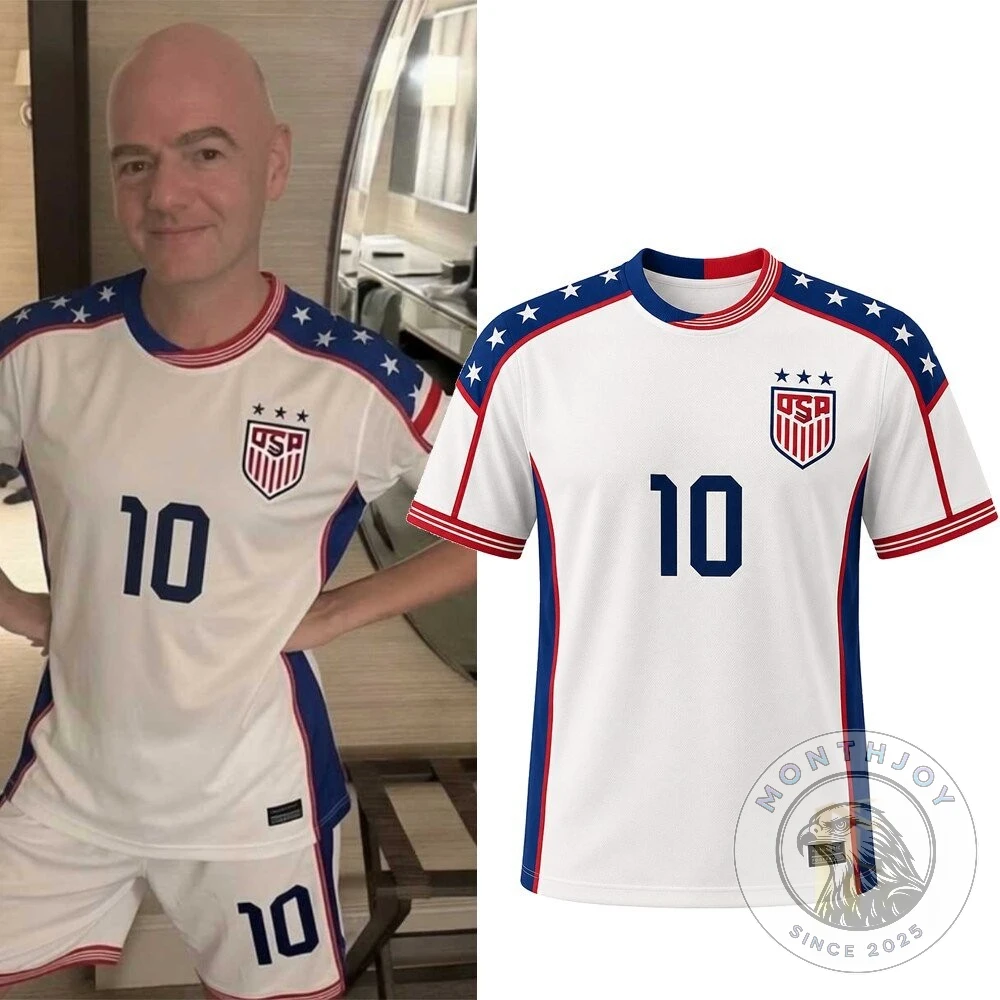 USA Soccer Team Stars Stripes Home Kit Soccer Jersey - Detail View