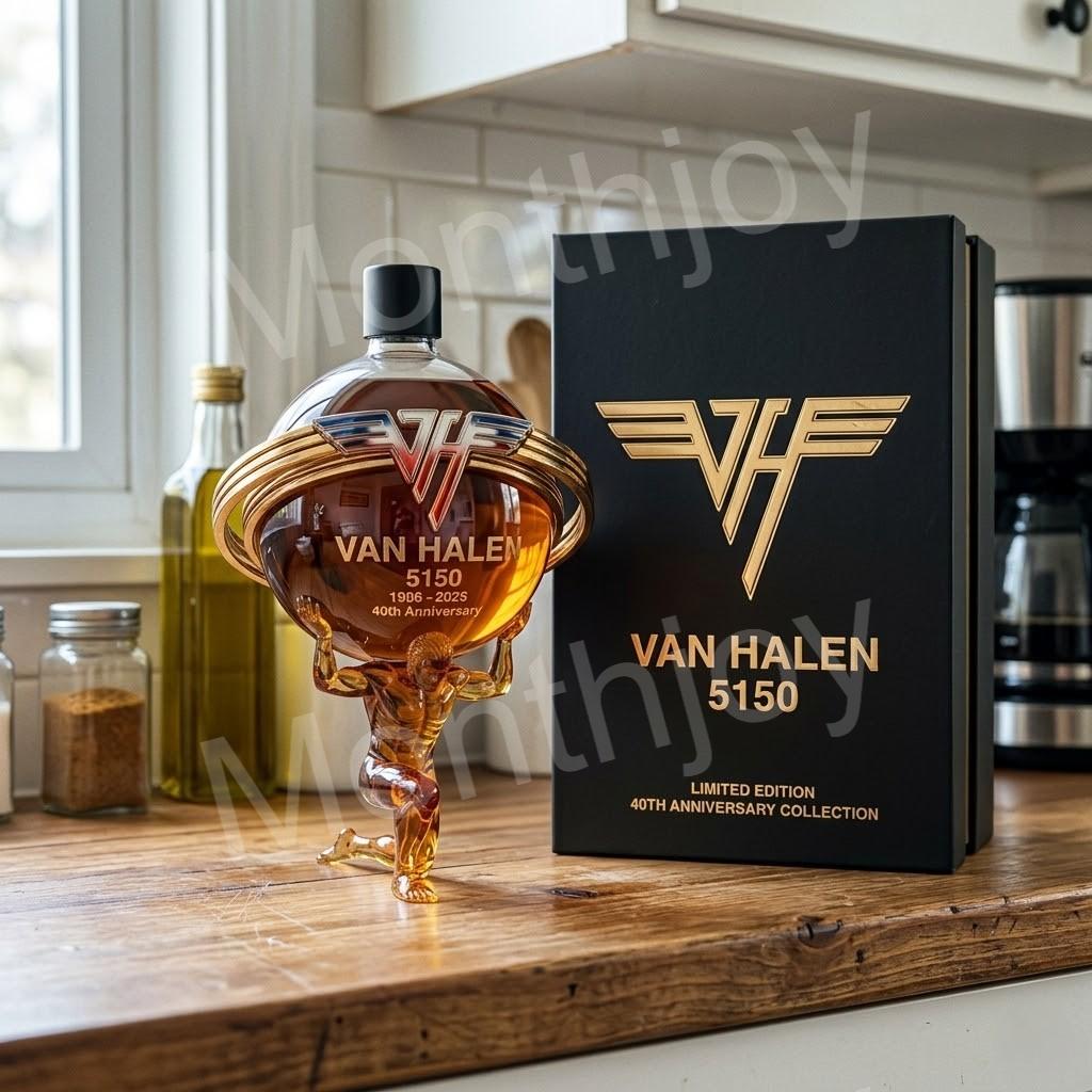 Van Halen 5150 40th Anniversary 1986-2026 Whiskey Decanter - close-up showing Marshall amplifier