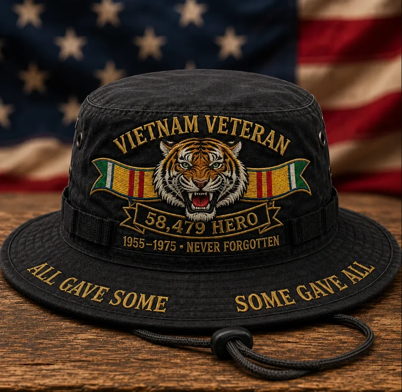 Vietnam Veteran 1955–1975 Heroes Never Forgotten Boonie Hat - Detail View